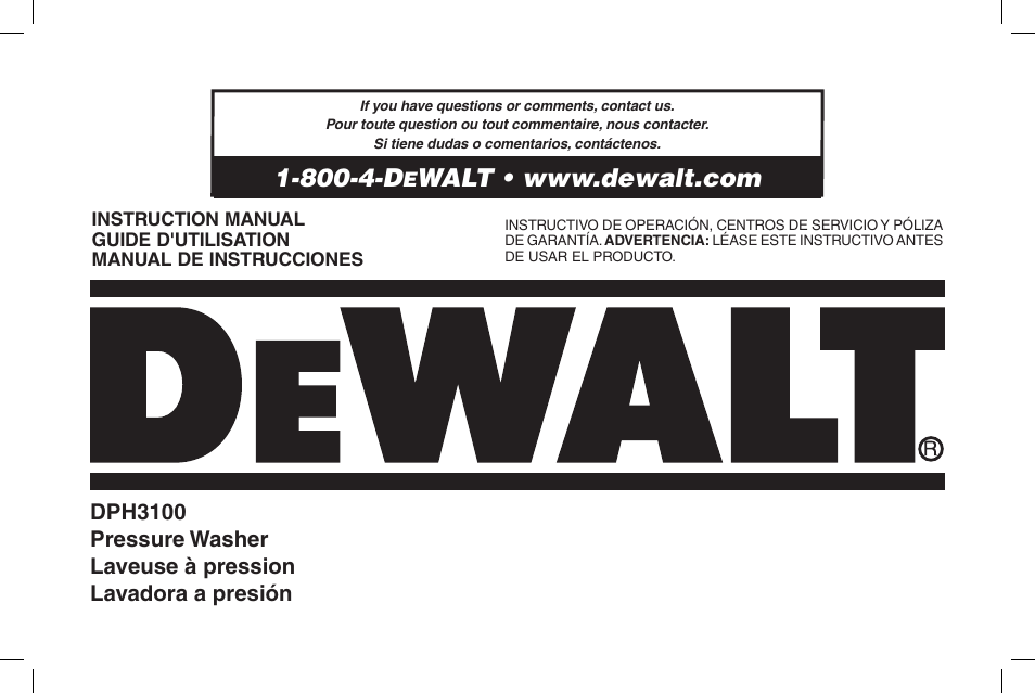 DeWalt DPH3100 User Manual | 64 pages