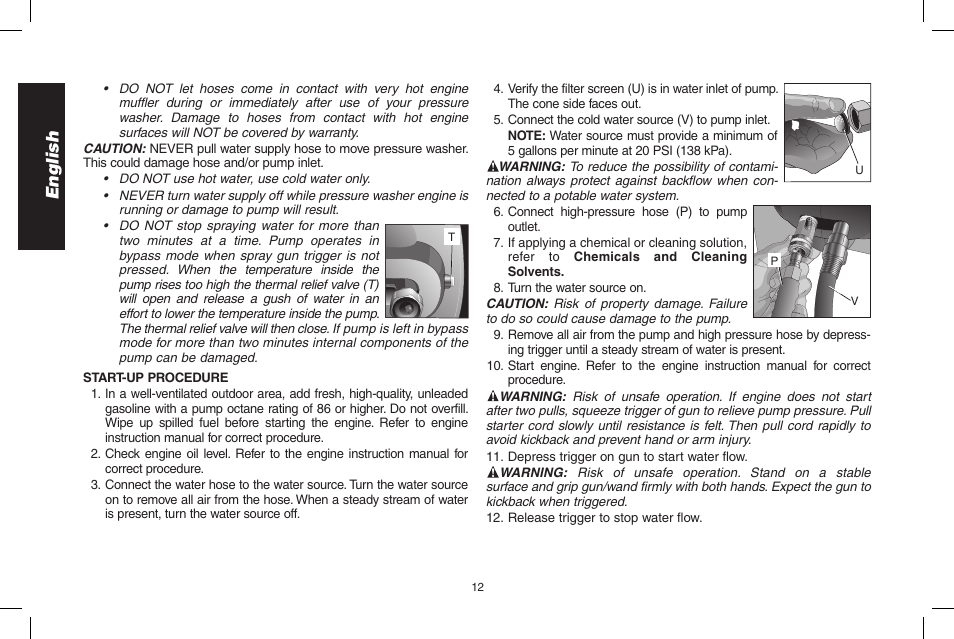English | DeWalt DPH3100 User Manual | Page 12 / 64