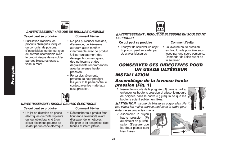 Français | DeWalt DPH3100 User Manual | Page 28 / 64
