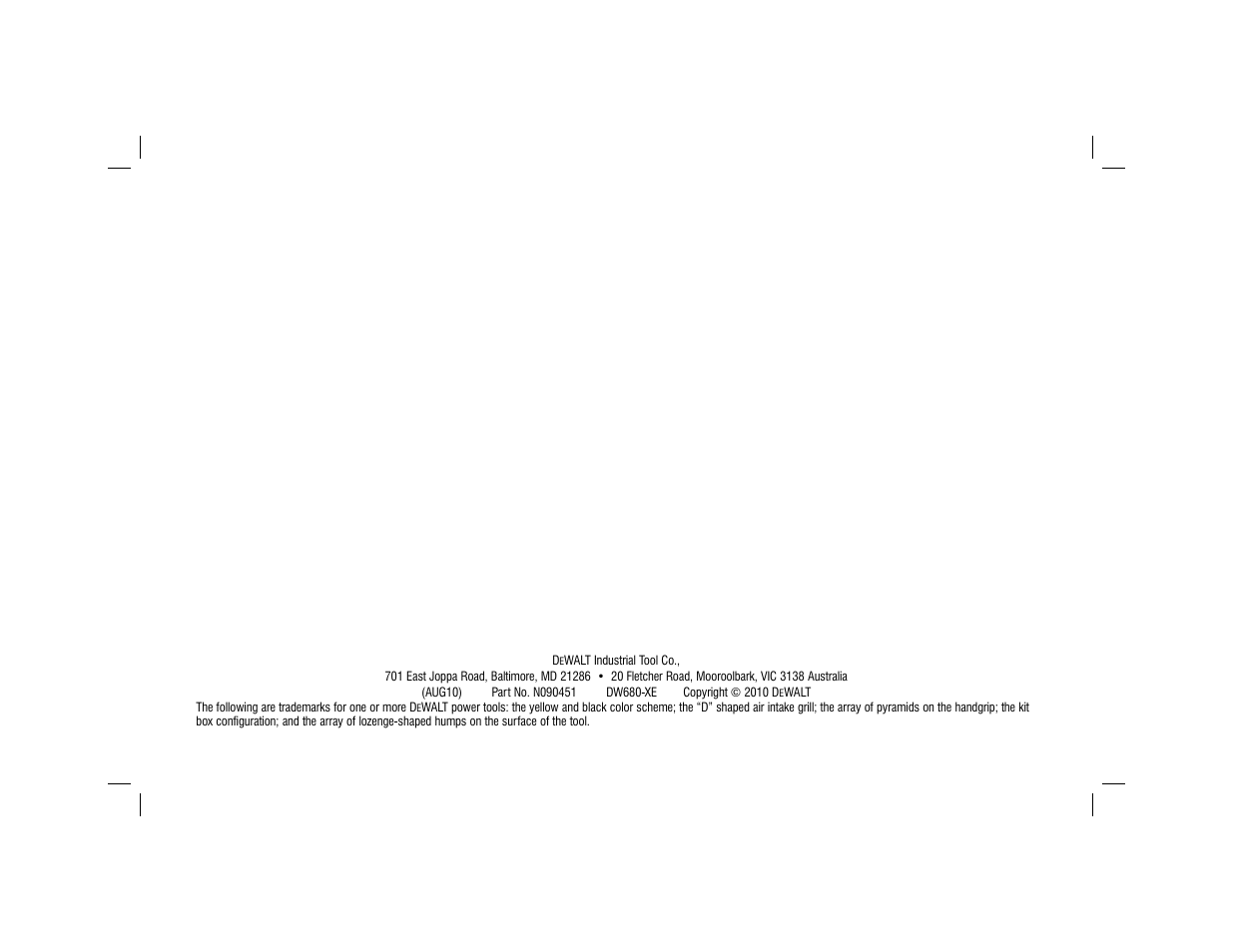 DeWalt N090451 User Manual | Page 12 / 12