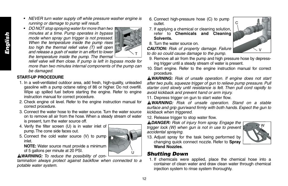 En g li sh | DeWalt A16505 User Manual | Page 12 / 64