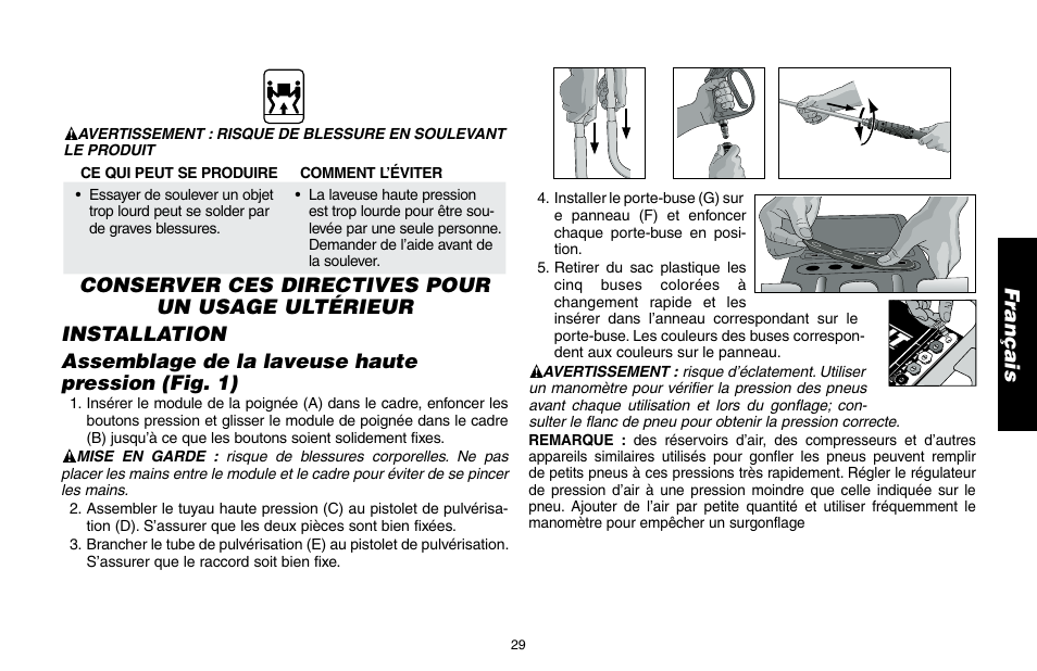 DeWalt A16505 User Manual | Page 29 / 64