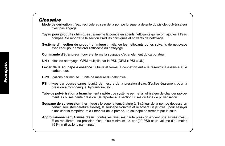 Glossaire | DeWalt A16505 User Manual | Page 38 / 64