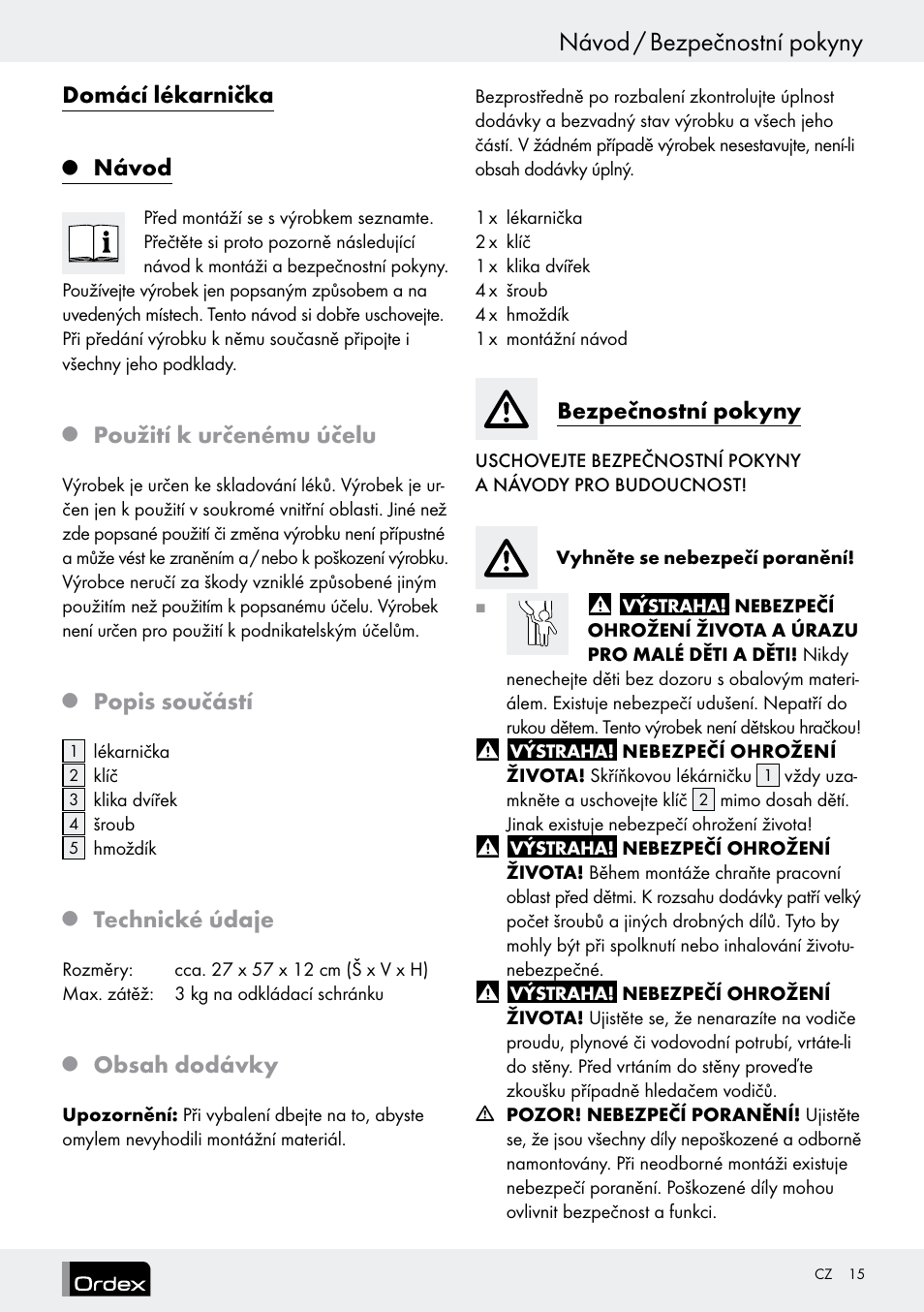 Ordex T13728A T13728B User Manual | Page 15 / 26