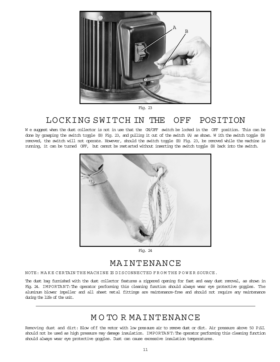 Locking switch in the off position | Delta 50-665 User Manual | Page 11 / 12