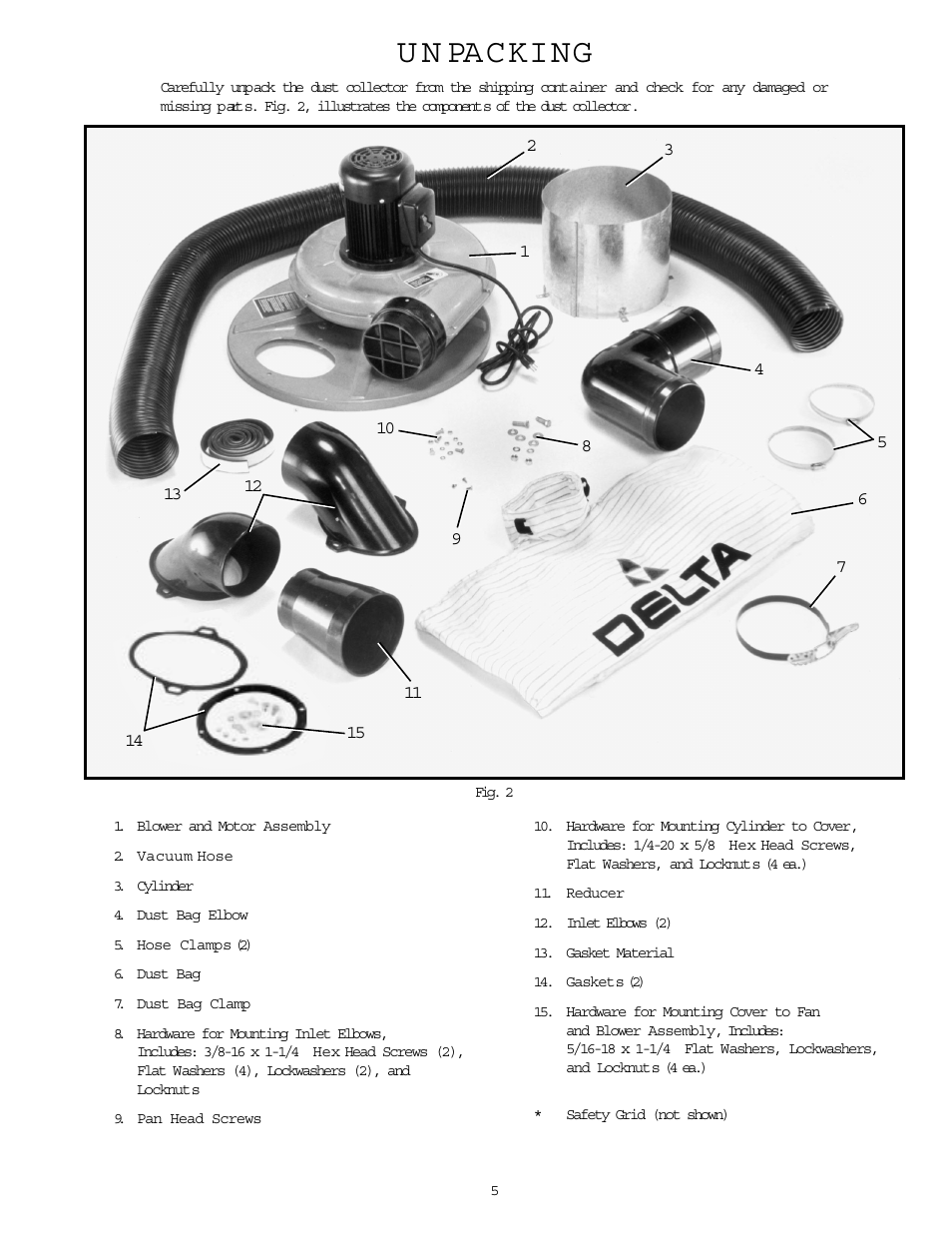 U n packing | Delta 50-665 User Manual | Page 5 / 12