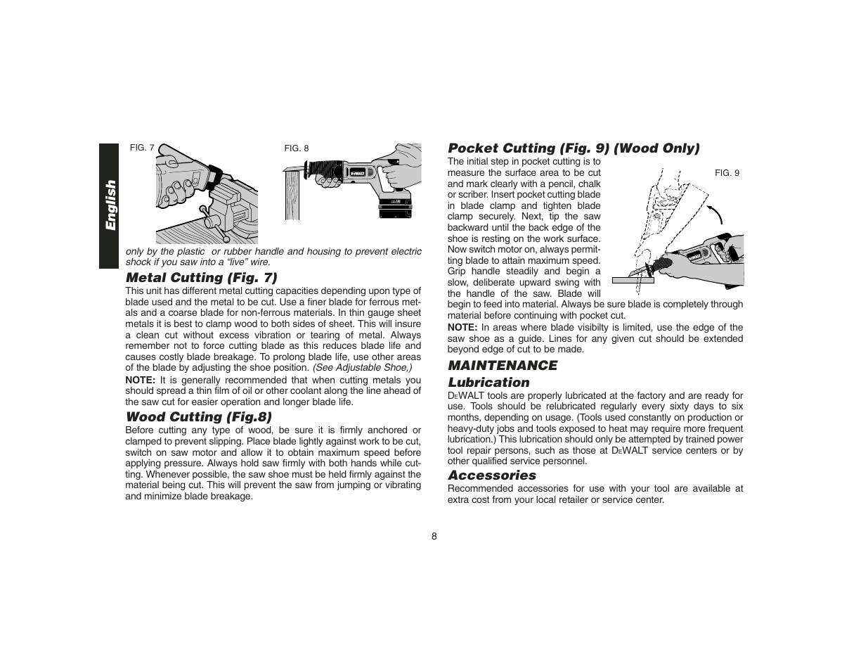 DeWalt DW9108 User Manual | Page 10 / 36