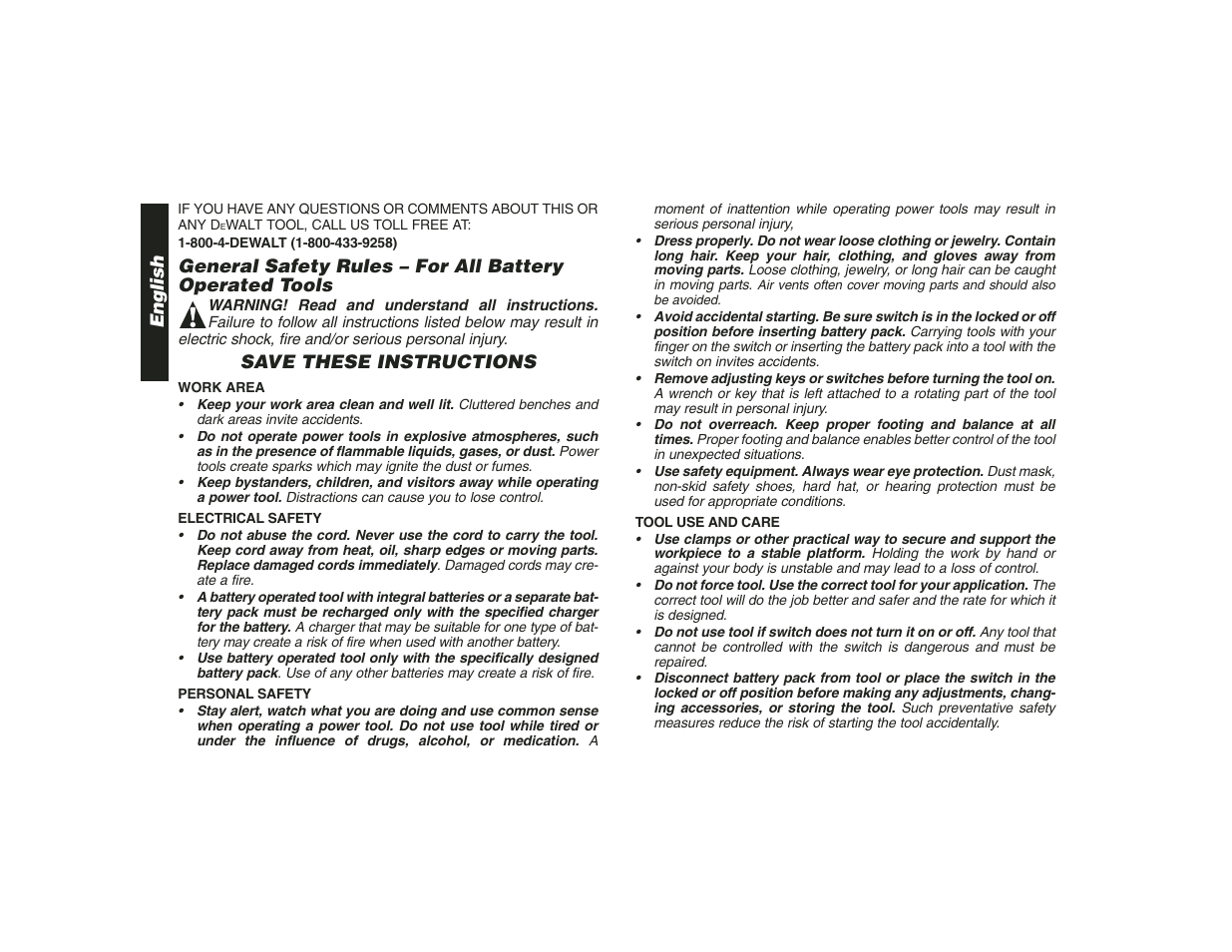DeWalt DW9108 User Manual | Page 2 / 36