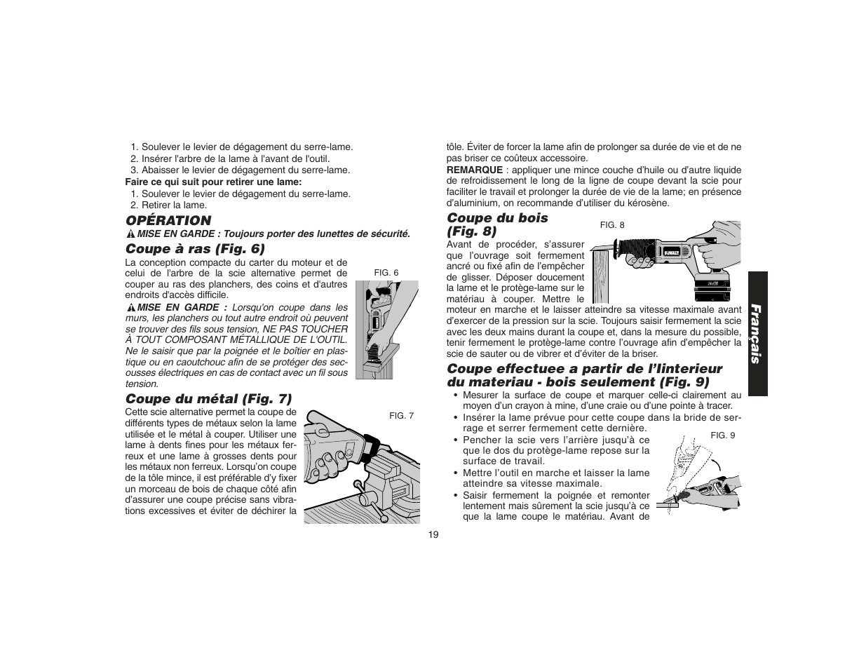 DeWalt DW9108 User Manual | Page 21 / 36