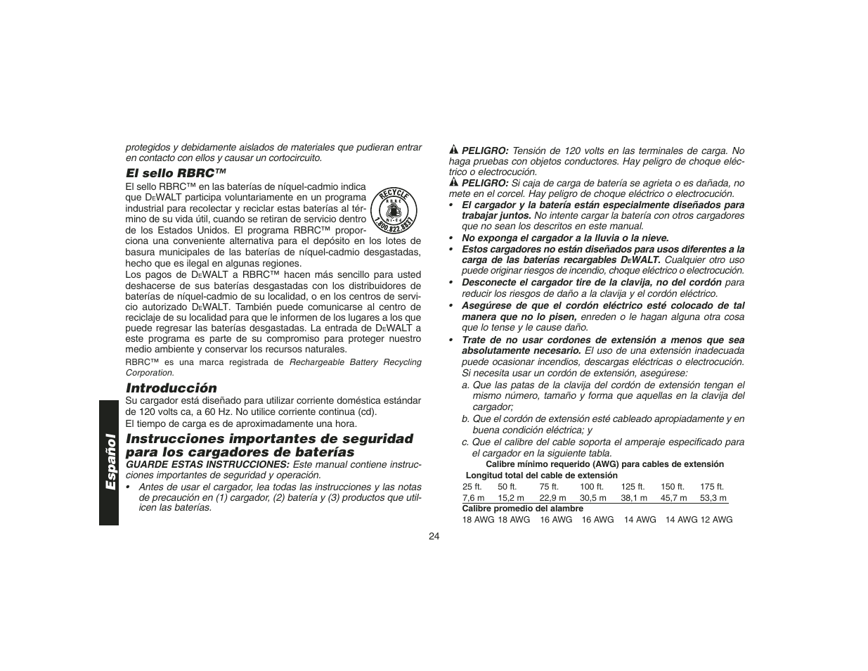 Introducción, Español | DeWalt DW9108 User Manual | Page 26 / 36