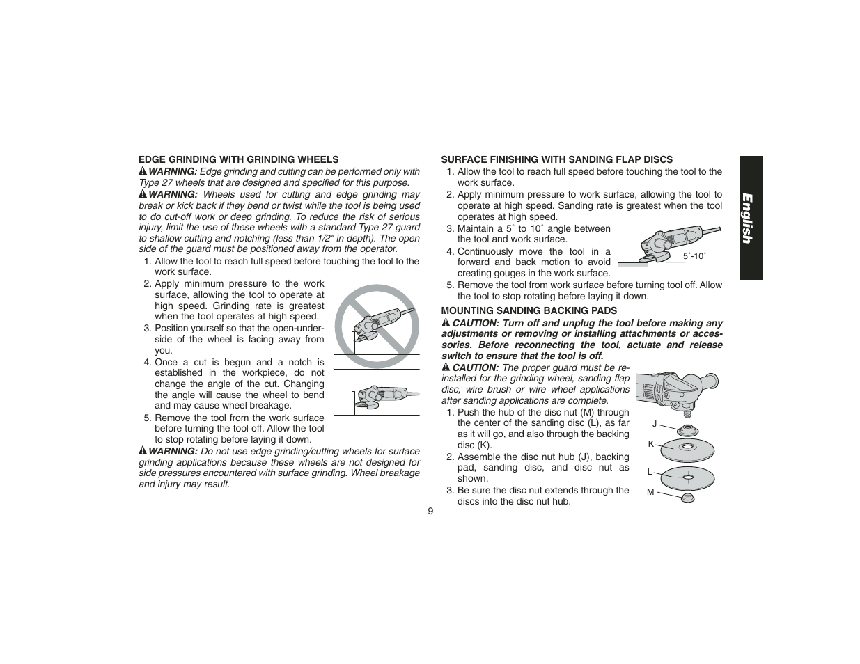 English | DeWalt DW400 User Manual | Page 11 / 45