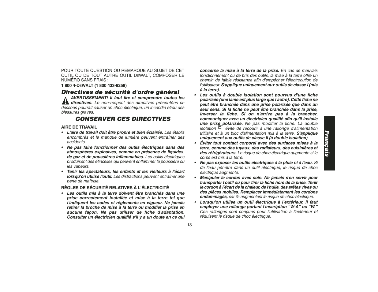 DeWalt DW400 User Manual | Page 15 / 45
