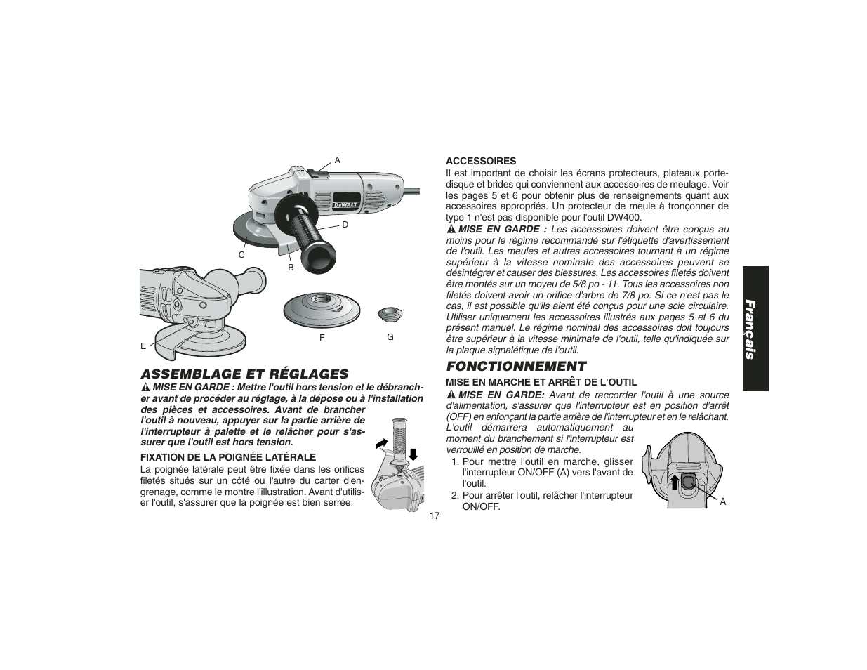 DeWalt DW400 User Manual | Page 19 / 45