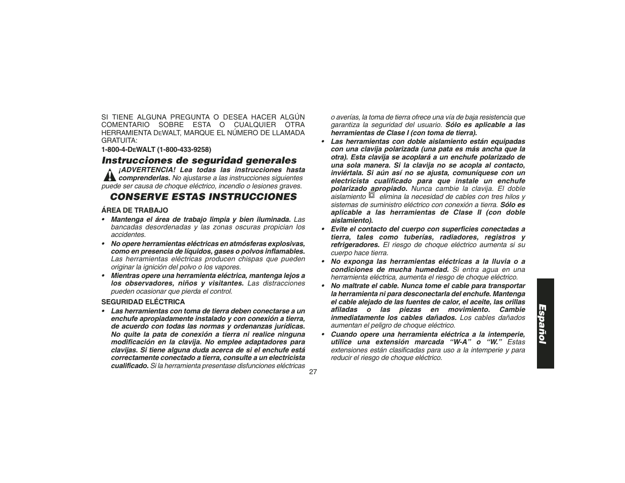 DeWalt DW400 User Manual | Page 29 / 45