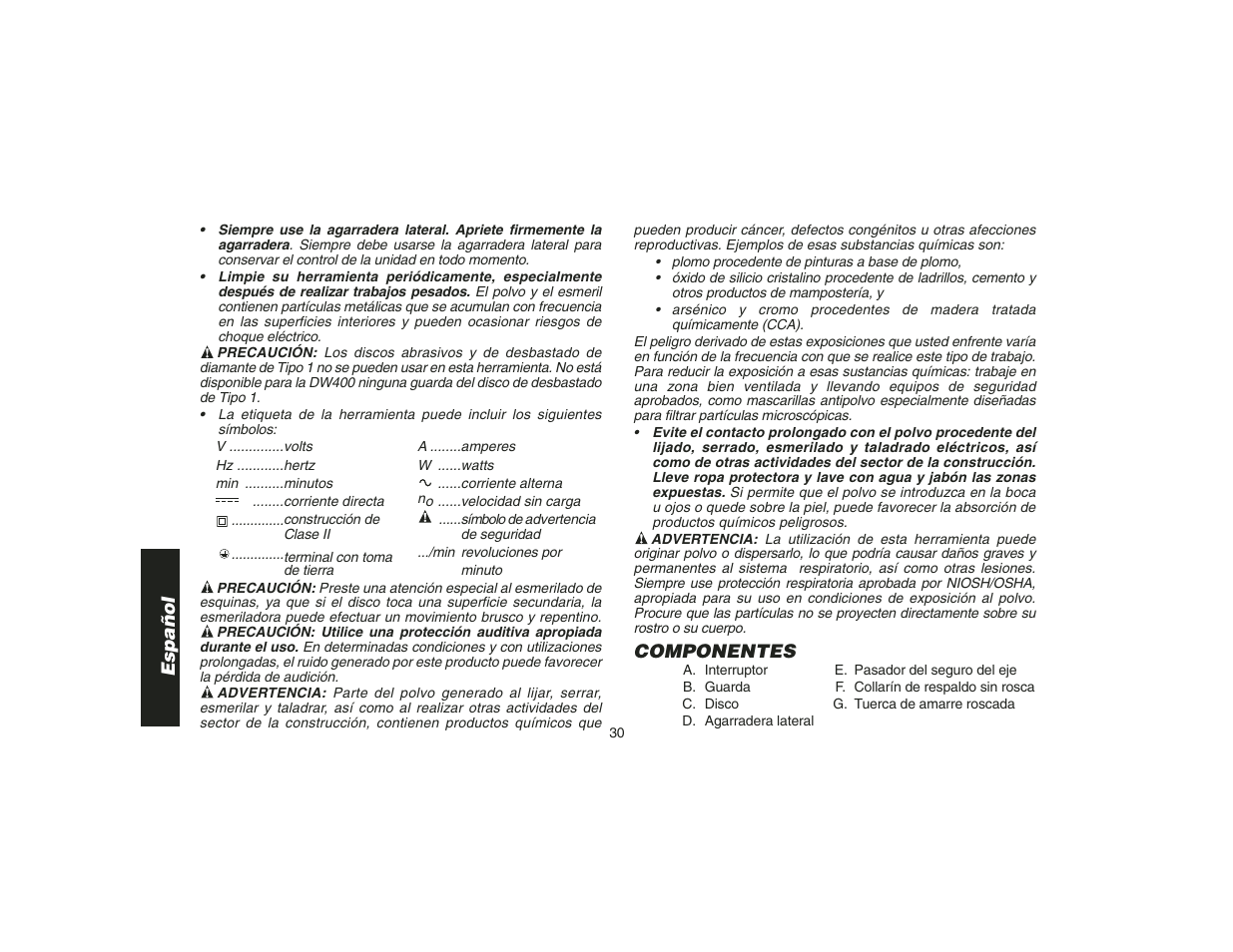 DeWalt DW400 User Manual | Page 32 / 45