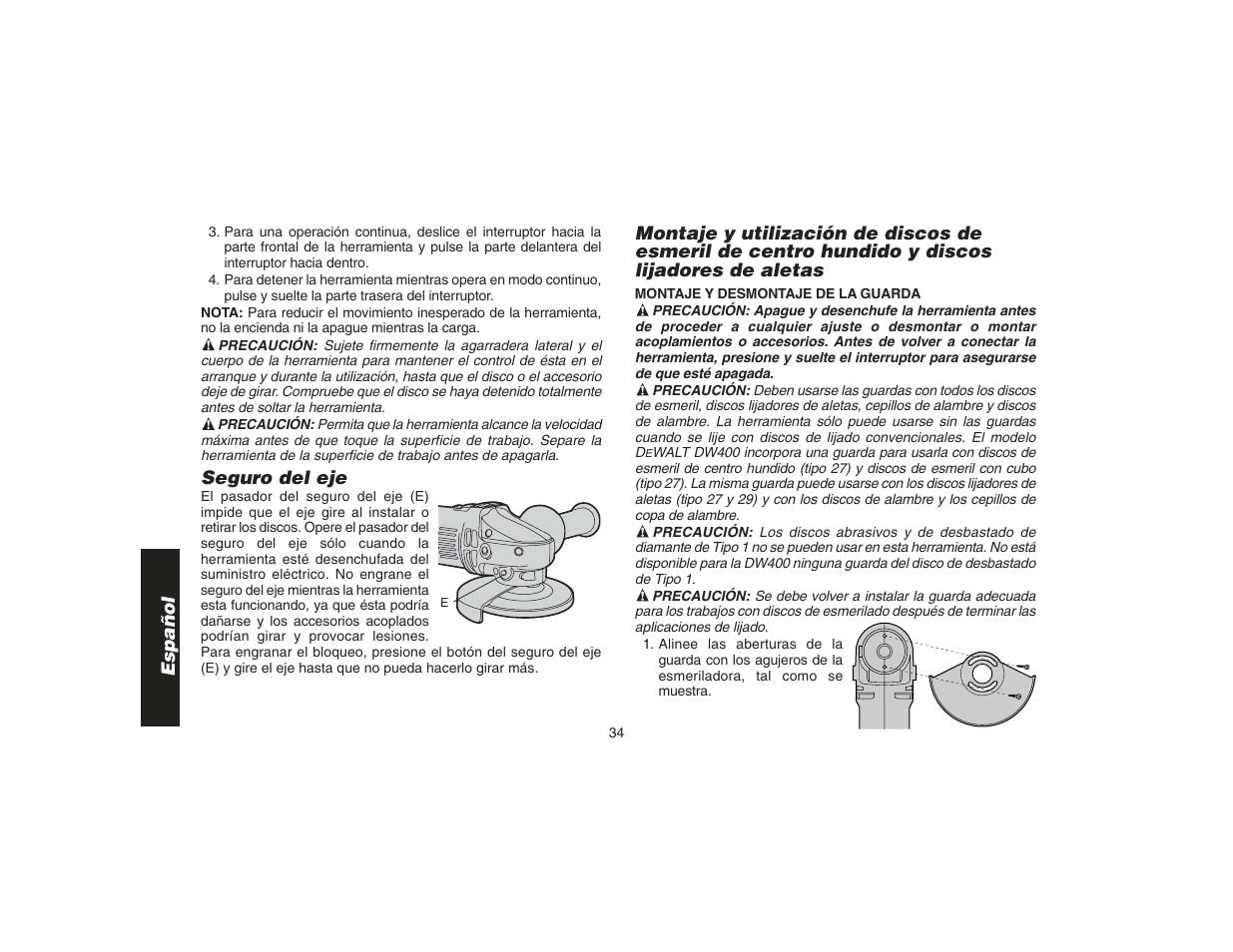 DeWalt DW400 User Manual | Page 36 / 45