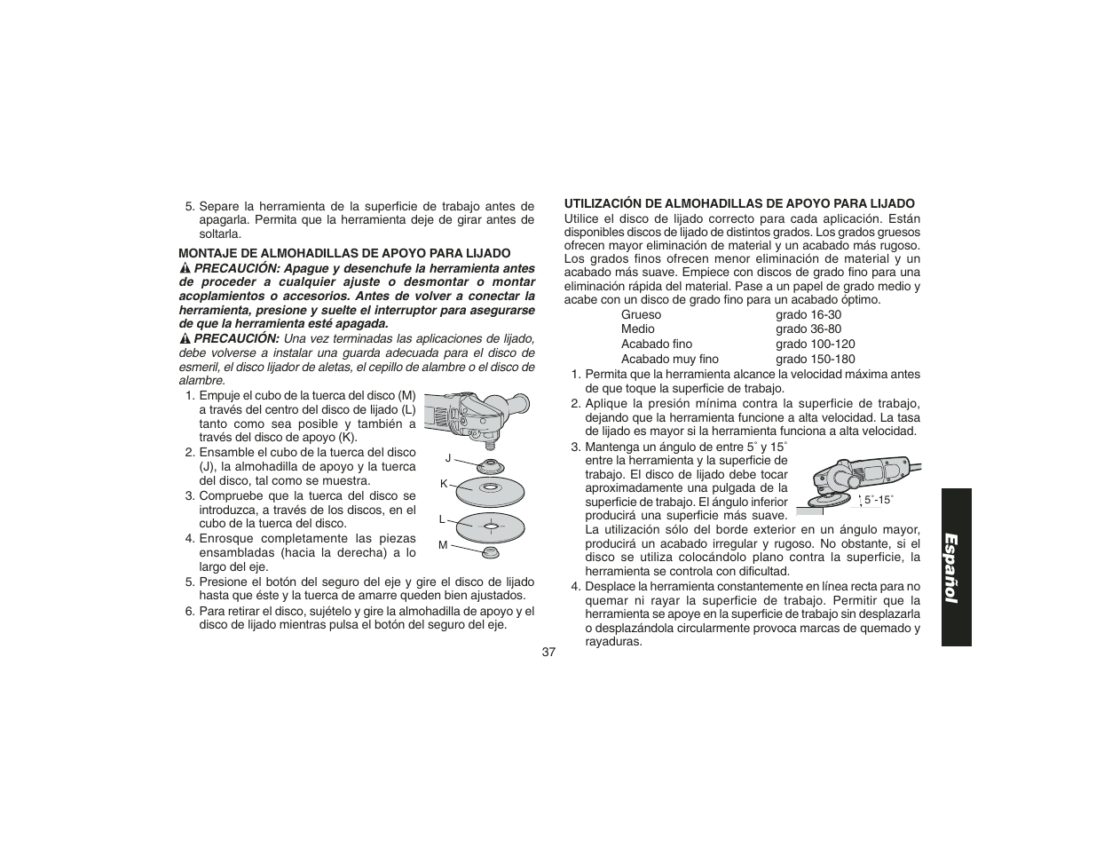 Español | DeWalt DW400 User Manual | Page 39 / 45