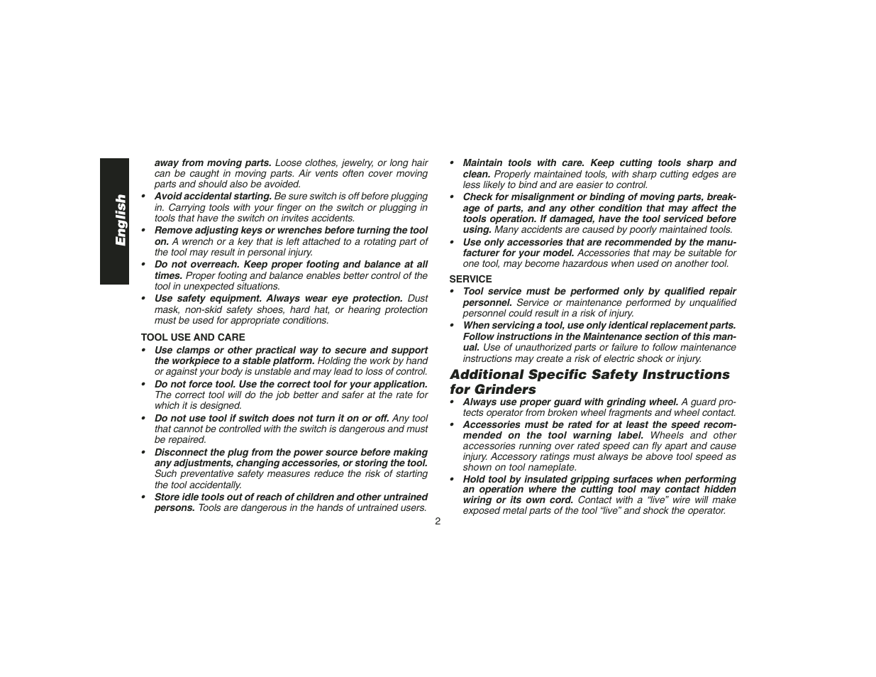 DeWalt DW400 User Manual | Page 4 / 45