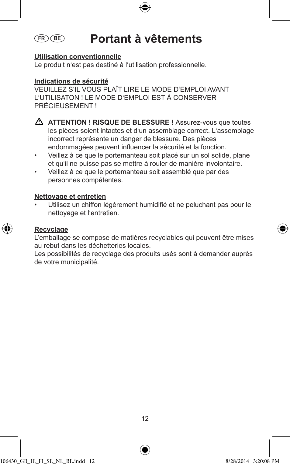 Portant à vêtements | Ordex Clothes rail User Manual | Page 13 / 15