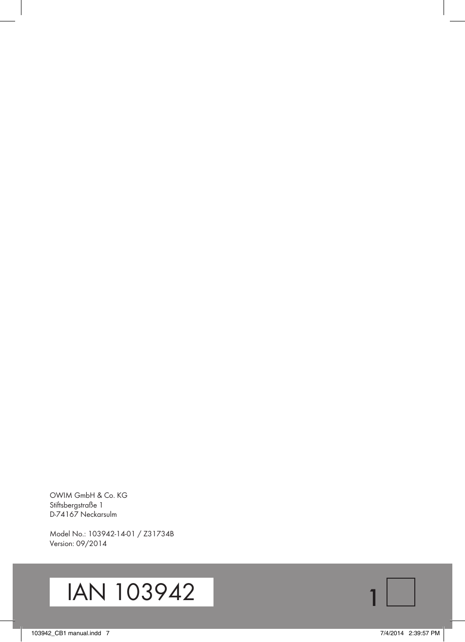 Ordex 103942-14-01 / Z31734B User Manual | Page 7 / 7