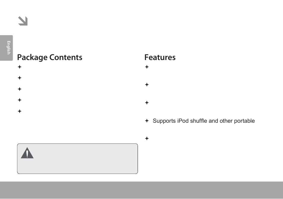 Thank you, Package contents, Features | COBY CSMP145 User Manual | Page 4 / 62