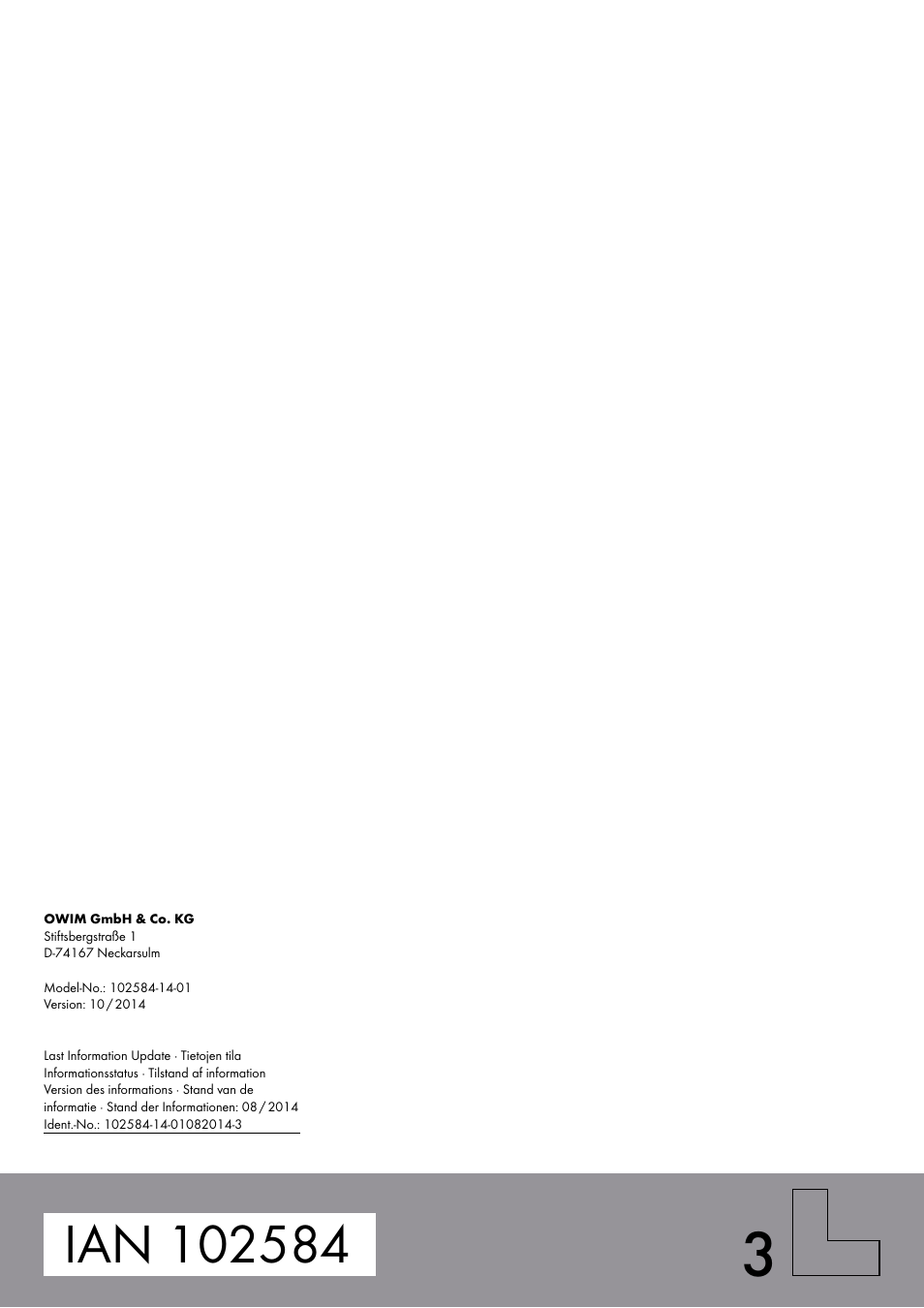 Ordex 102584-14-01 User Manual | Page 9 / 9