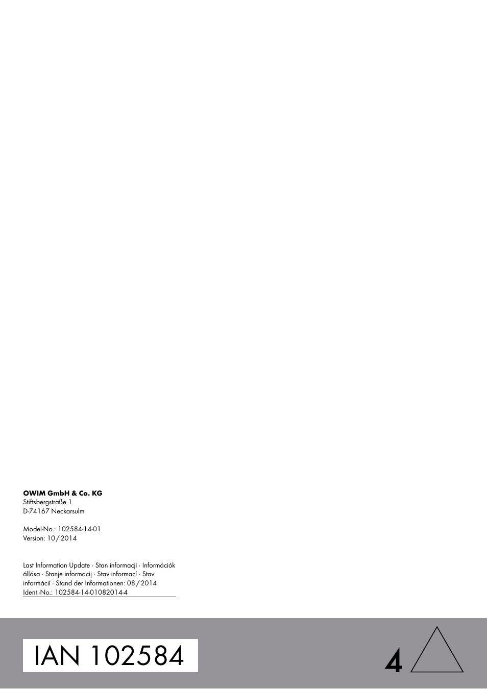 Ordex 102584-14-01 User Manual | Page 9 / 9