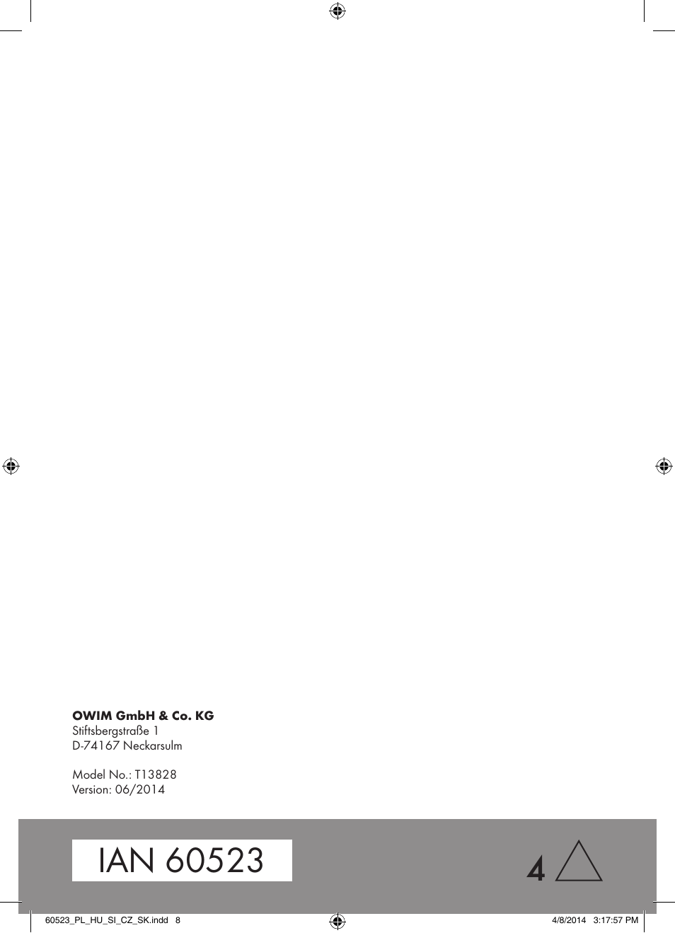 Ordex T13828 User Manual | Page 8 / 8