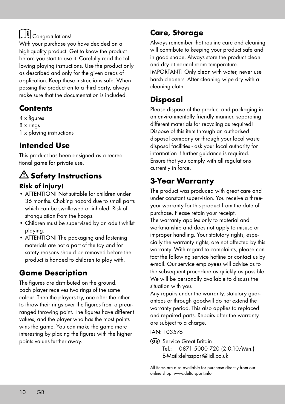 Playtive HOOPLA GAME User Manual | Page 10 / 12