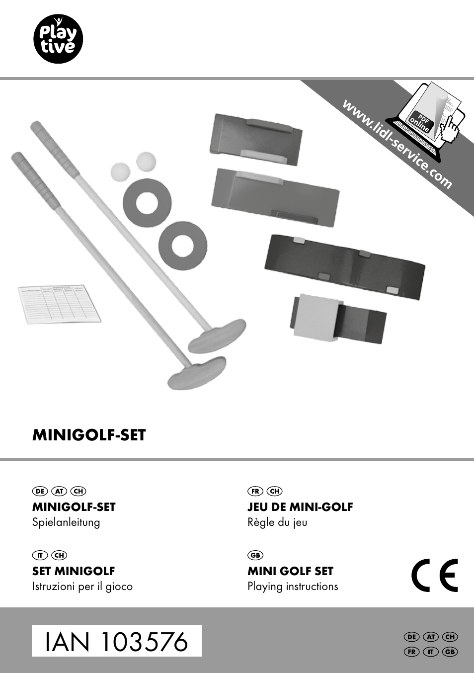 Playtive MINI GOLF SET User Manual | 12 pages