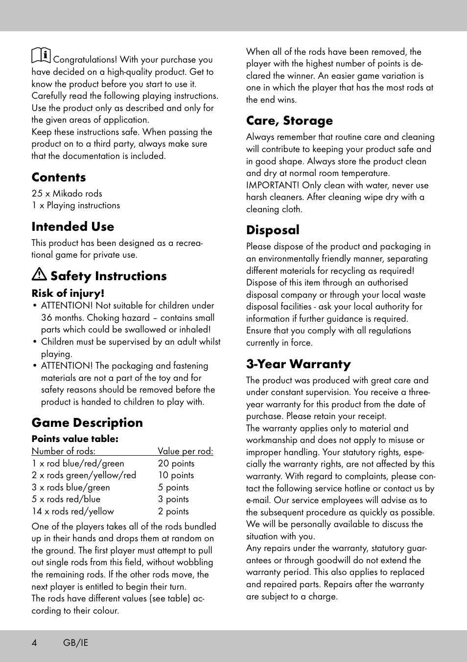 Playtive GIANT PICK-UP STICKS User Manual | Page 4 / 16