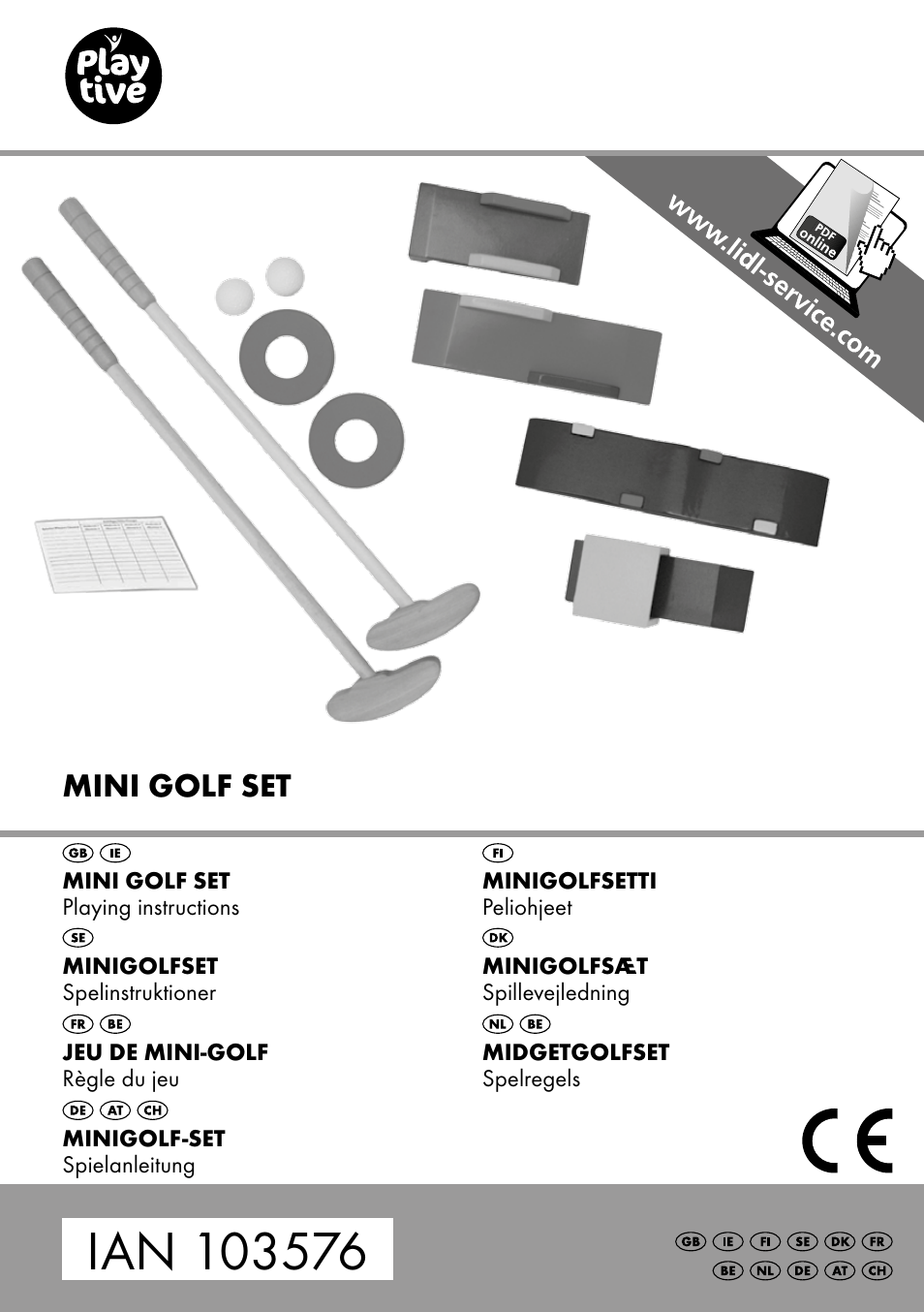 Playtive MINI GOLF SET User Manual | 16 pages