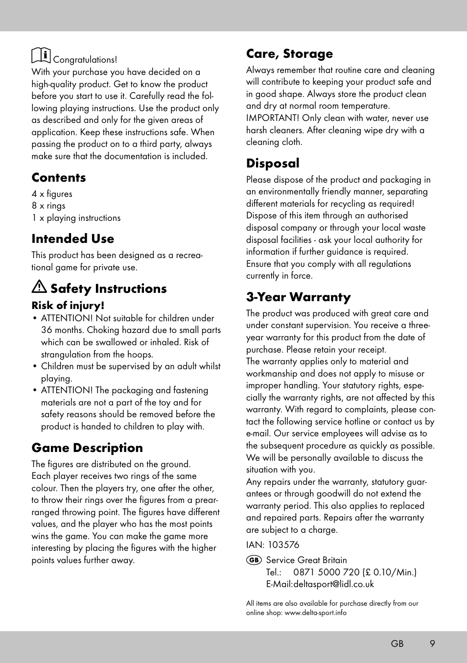 Playtive HOOPLA GAME User Manual | Page 9 / 12