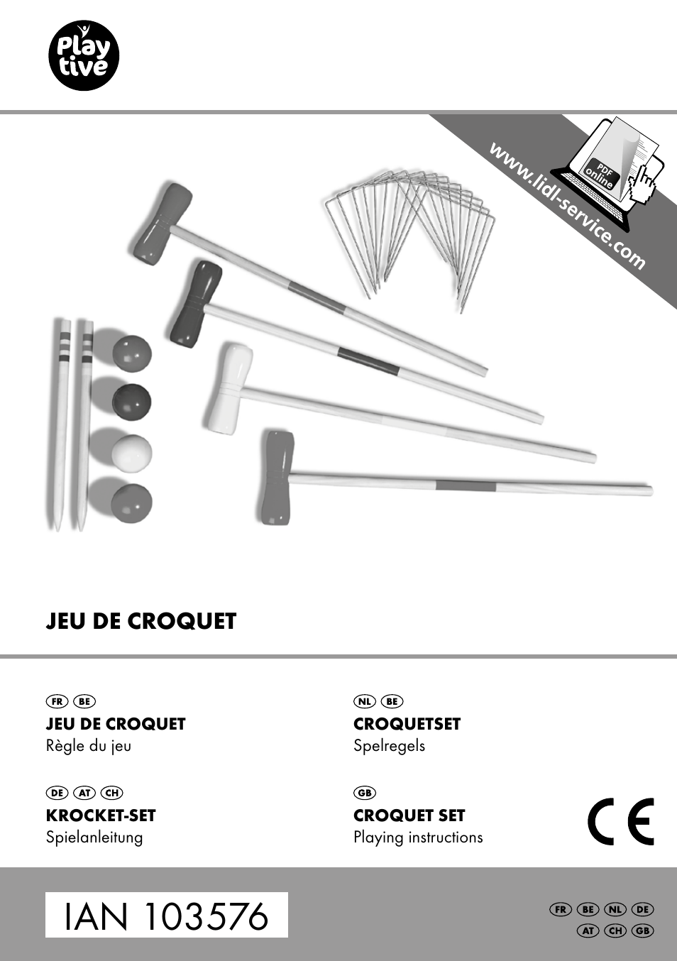 Playtive CROQUET SET User Manual | 12 pages