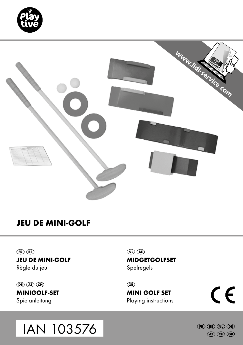 Playtive MINI GOLF SET User Manual | 12 pages