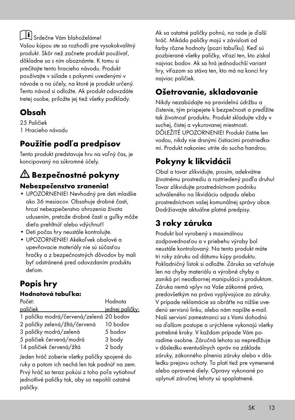 Playtive GIANT PICK-UP STICKS User Manual | Page 13 / 20