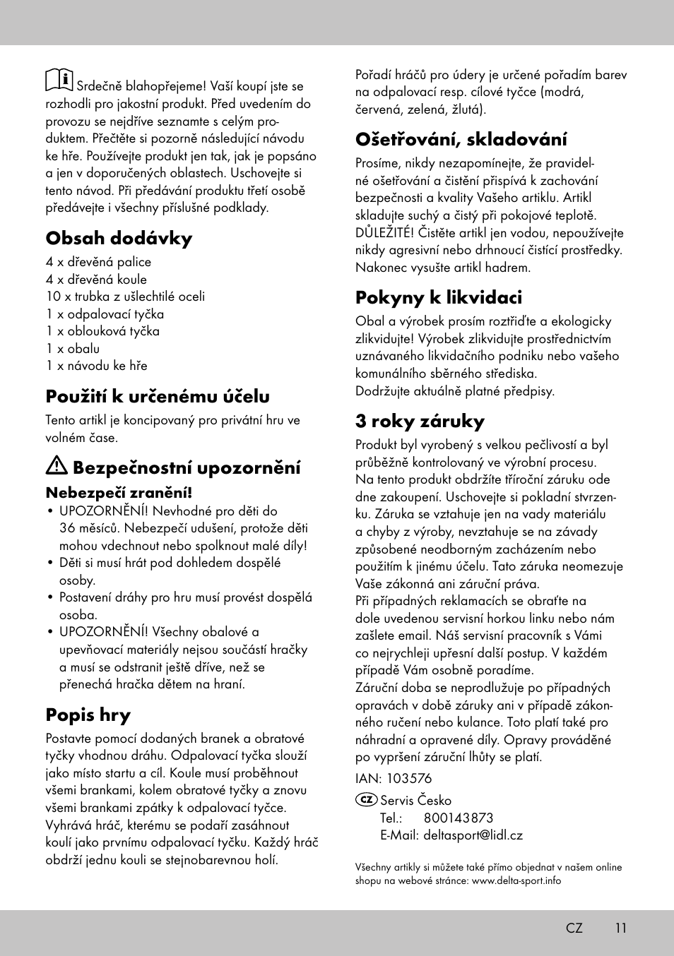 Playtive CROQUET SET User Manual | Page 11 / 16