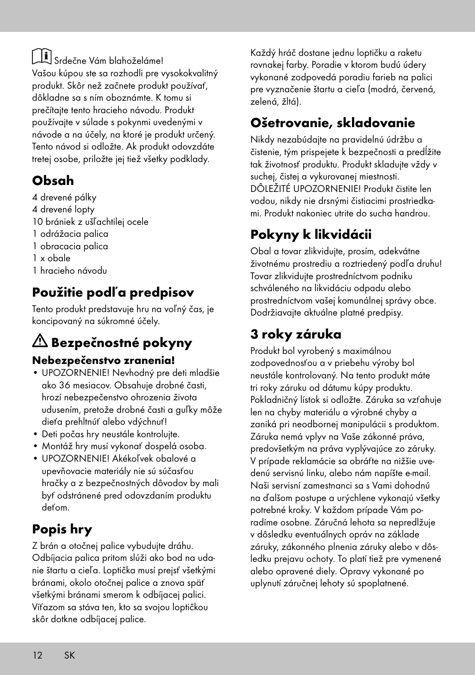 Playtive CROQUET SET User Manual | Page 12 / 16