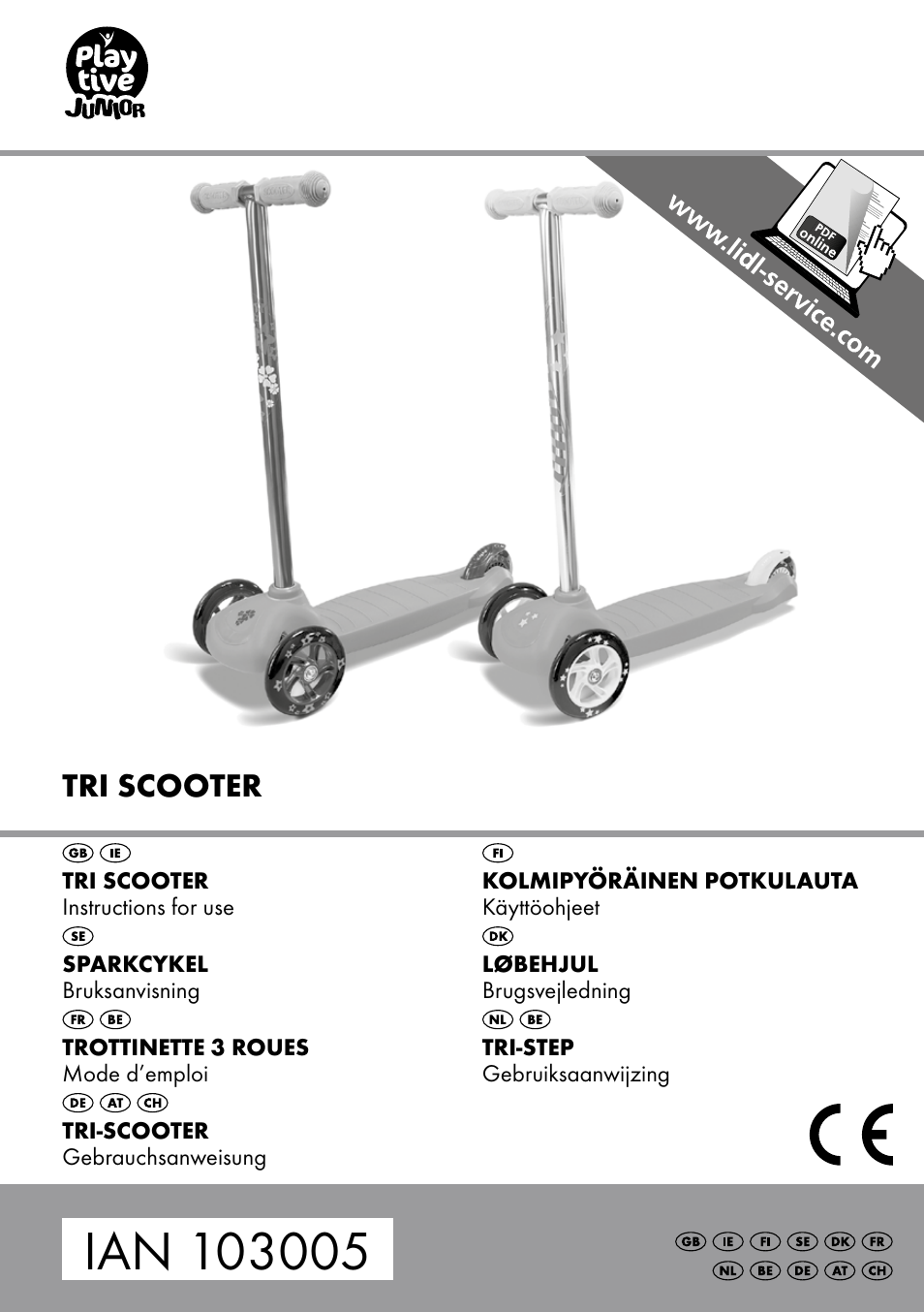 Playtive Tri Scooter User Manual | 24 pages