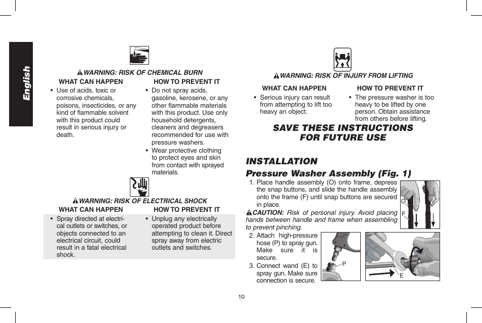 English | DeWalt 7103629 User Manual | Page 10 / 68