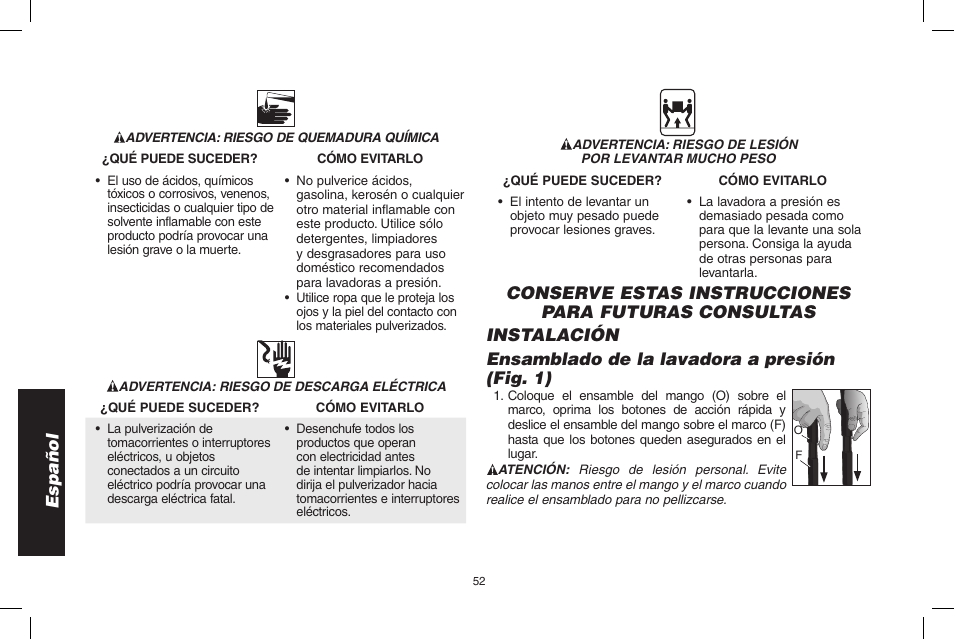 Español | DeWalt 7103629 User Manual | Page 52 / 68