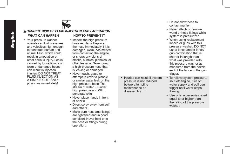 English | DeWalt 7103629 User Manual | Page 6 / 68
