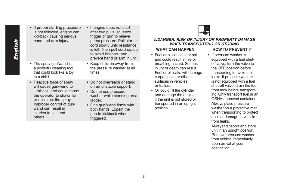 English | DeWalt 7103629 User Manual | Page 8 / 68
