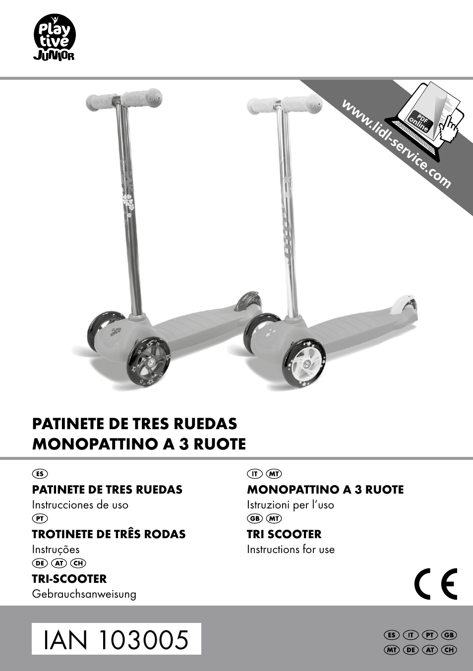 Playtive Tri Scooter User Manual | 20 pages