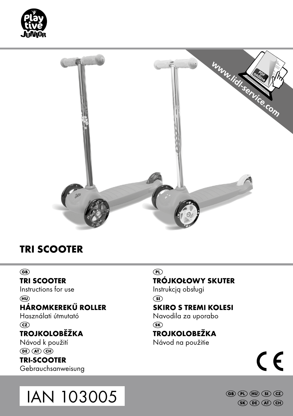 Playtive Tri Scooter User Manual | 24 pages