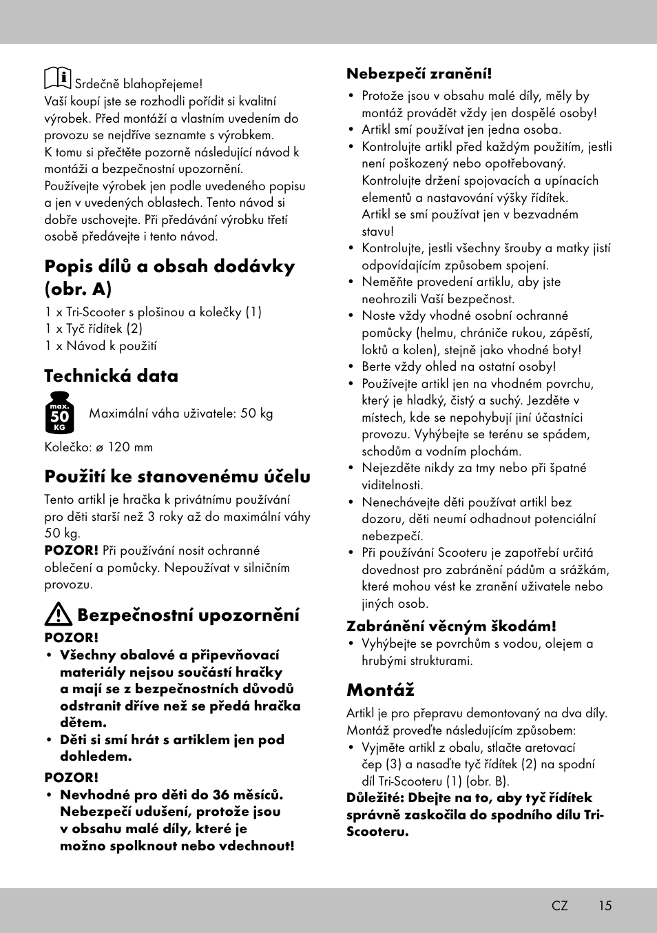 Playtive Tri Scooter User Manual | Page 15 / 24