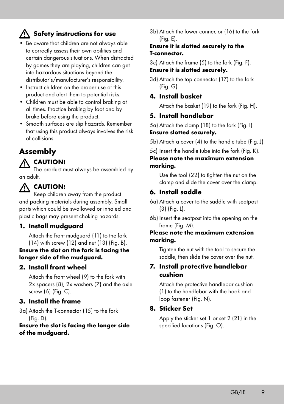 Assembly | Playtive Training Balance Bike LR-1703 User Manual | Page 7 / 30