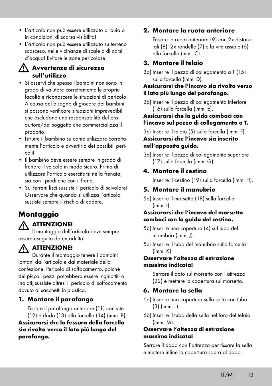 Montaggio | Playtive Training Balance Bike LR-1703 User Manual | Page 11 / 26