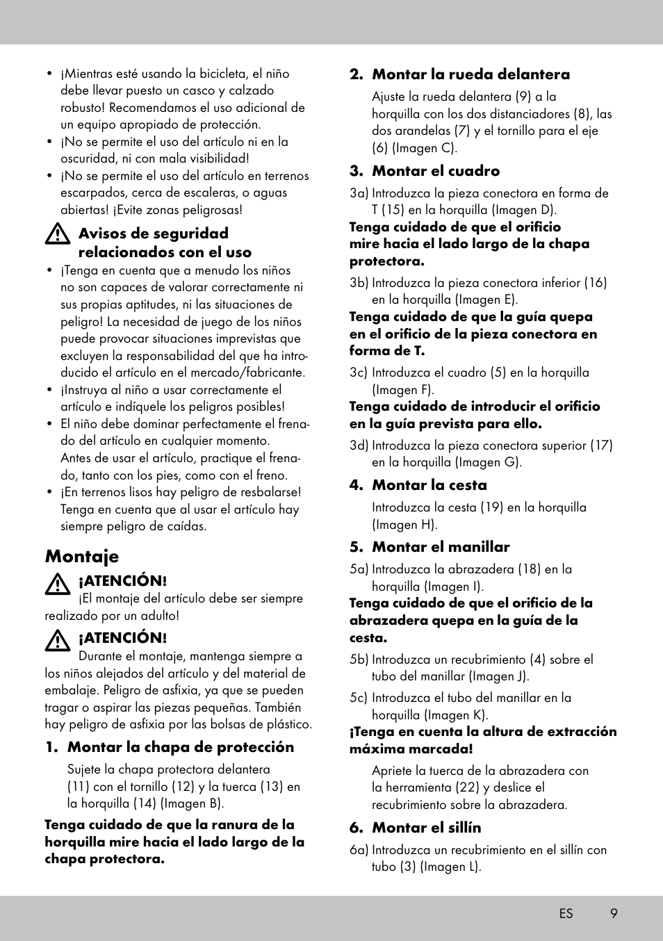 Montaje | Playtive Training Balance Bike LR-1703 User Manual | Page 7 / 26