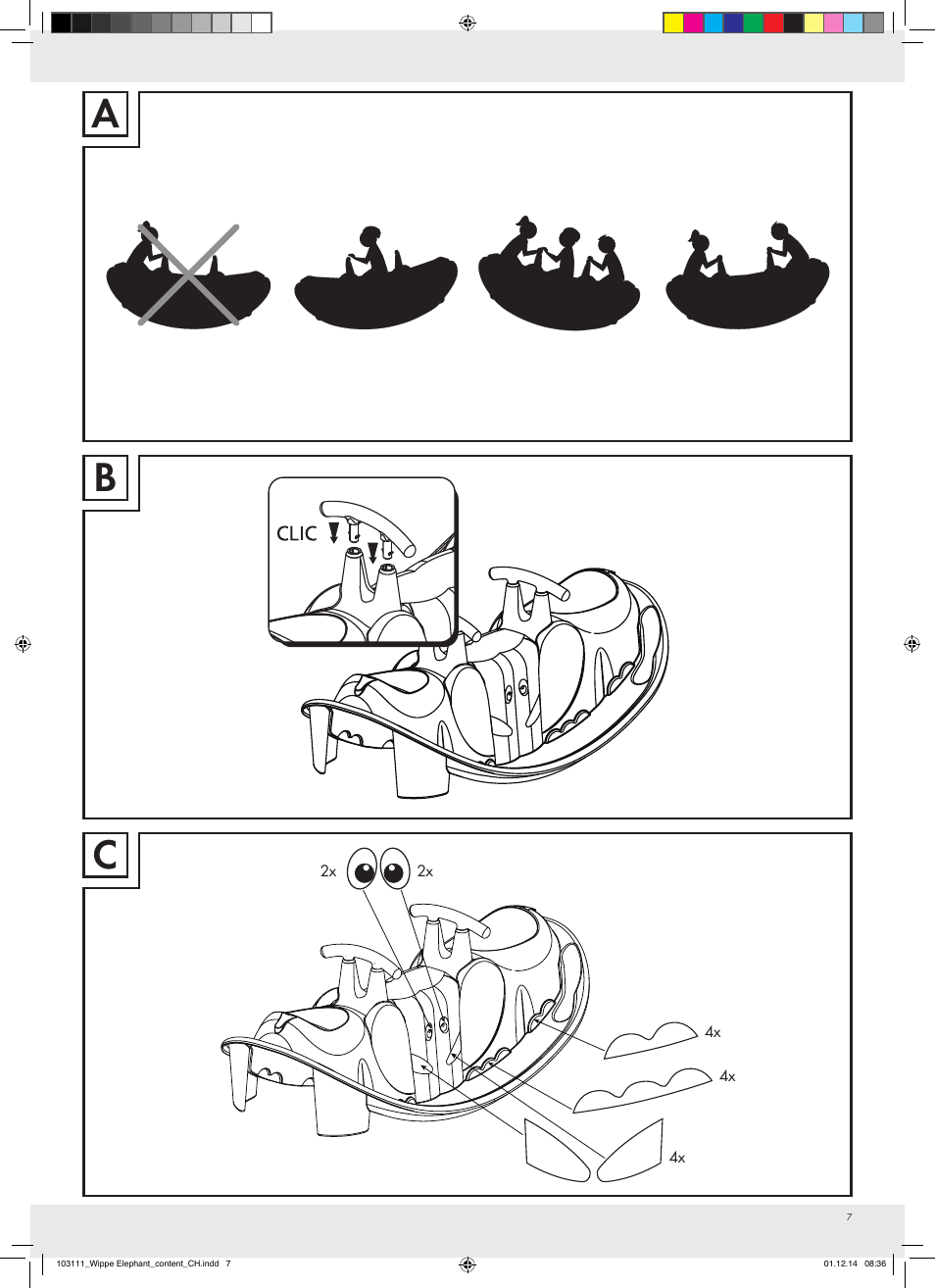 Ab c | Playtive Seesaw User Manual | Page 7 / 8